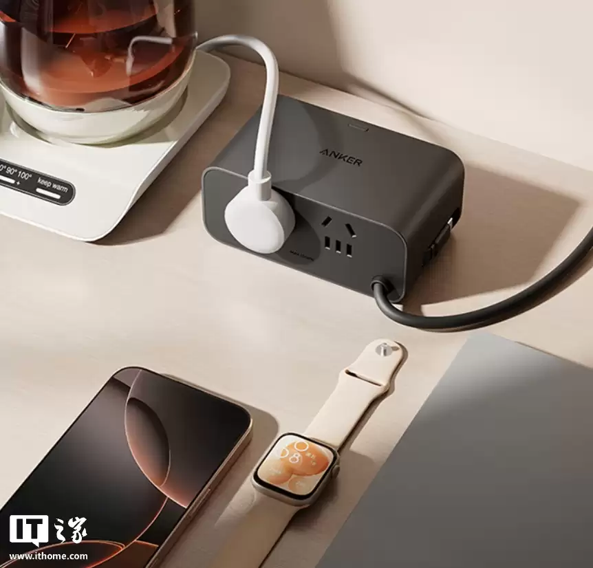 安克推出 100W 六口桌面充:3C+1A+2AC、支持华为 66W 充电协议,首发价 474 元