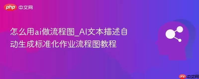 怎么用ai做流程图_AI文本描述自动生成标准化作业流程图教程
