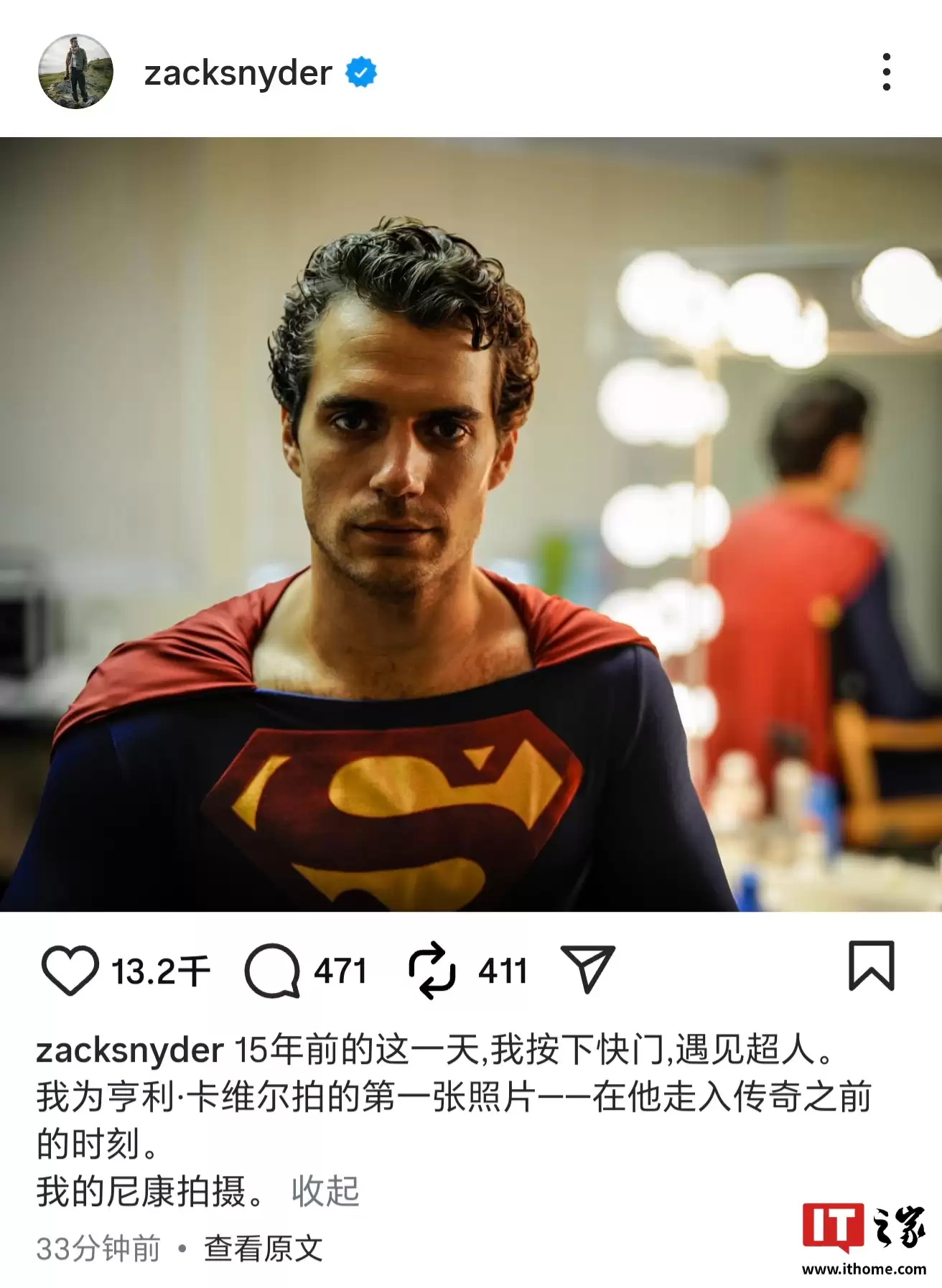 DCEU 遗产：扎克·施奈德导演释出亨利·卡维尔版《超人》《正义联盟》未公开剧照