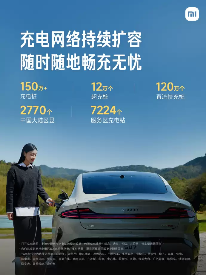 小米汽车积分充电功能宣布升级：支持抵服务费 + 电费