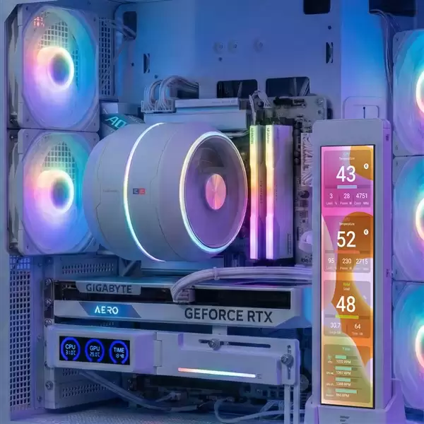 厂商太能整活：显卡支架都要带个屏了！实时显示CPU/GPU温度