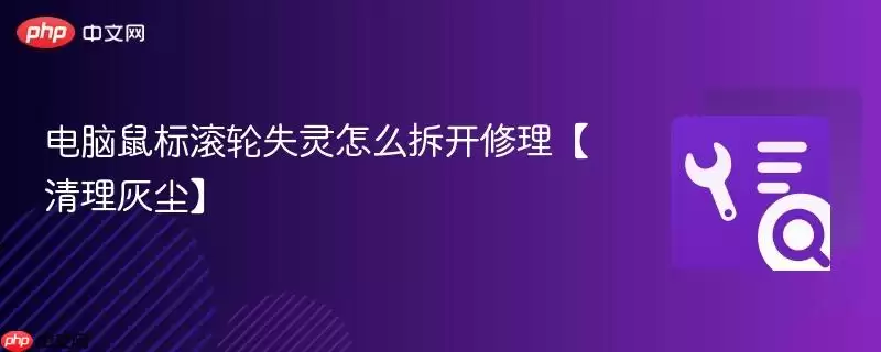 电脑鼠标滚轮失灵怎么拆开修理【清理灰尘】