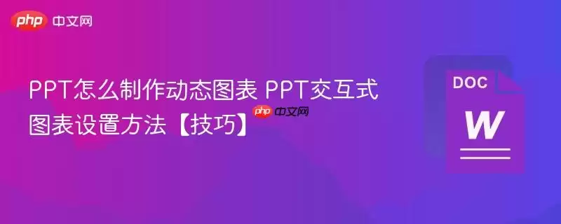 PPT怎么制作动态图表 PPT交互式图表设置方法【技巧】