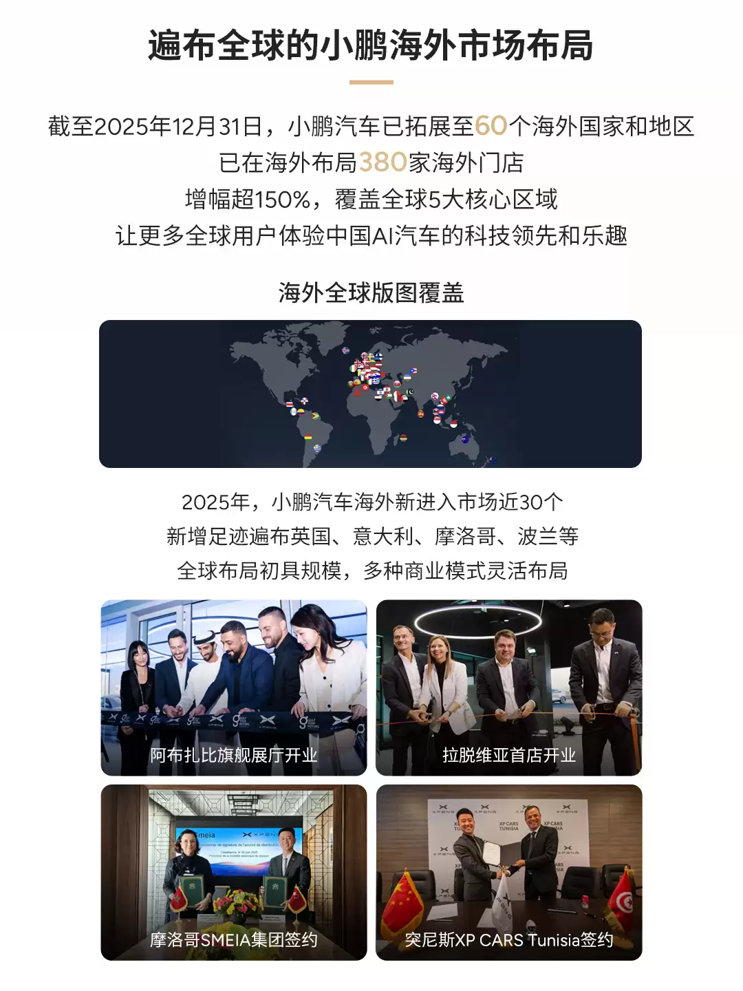 何小鹏：小鹏汽车全球累计布局超1000家销售网点，海外已拓展至60国