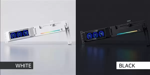 厂商太能整活：显卡支架都要带个屏了！实时显示CPU/GPU温度