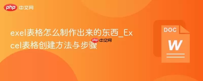 exel表格怎么制作出来的东西_Excel表格创建方法与步骤