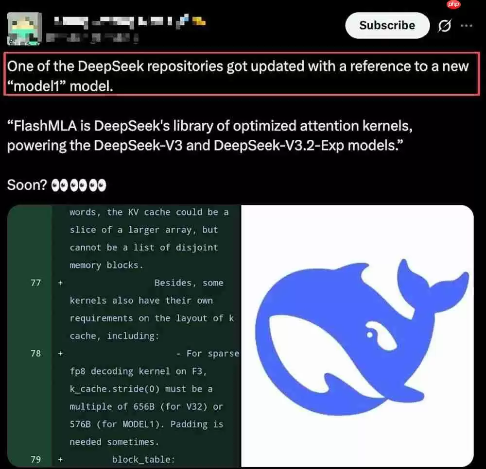 ​DeepSeek 开源代码仓库出现神秘标识符“MODEL1”
