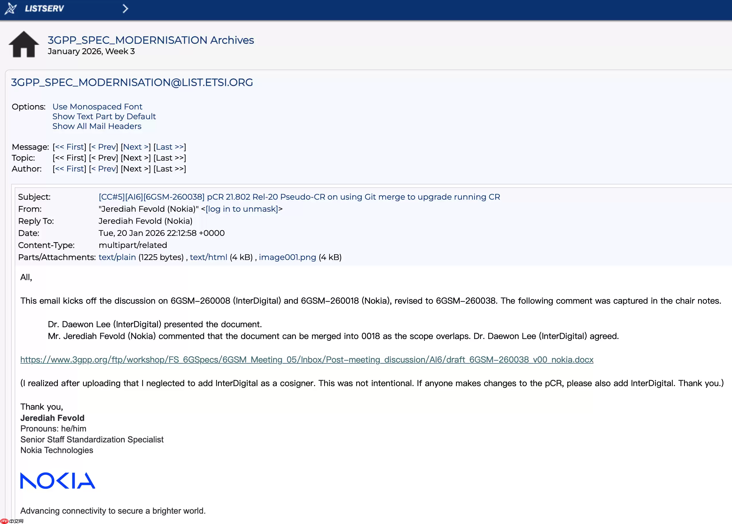 3GPP工具链革新提案出炉：诺基亚提议用Git merge替代Git rebase，提升6G规范迭代透明度