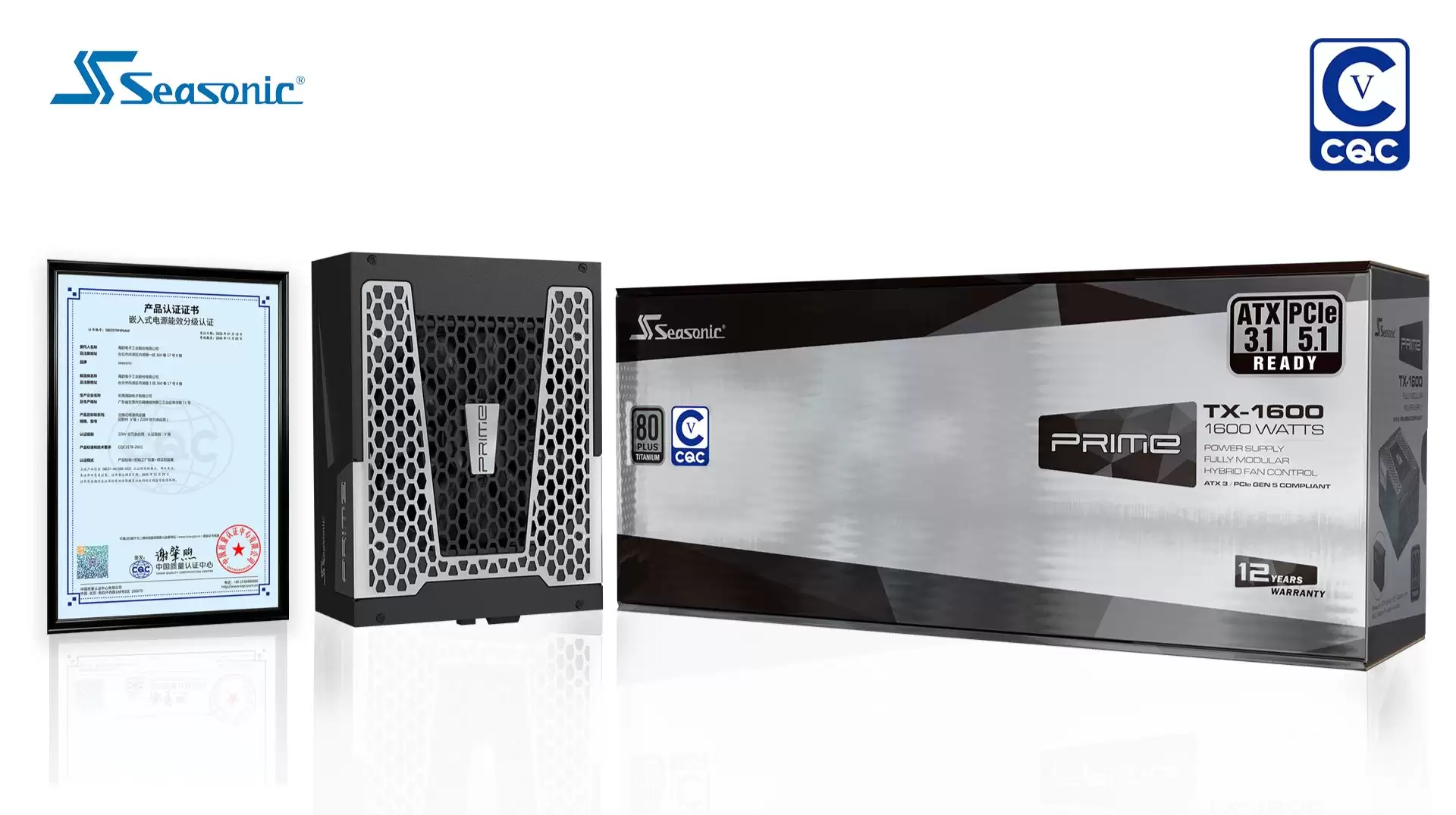 海韵PRIME TX-1600获五级能效认证并推AI电源新品