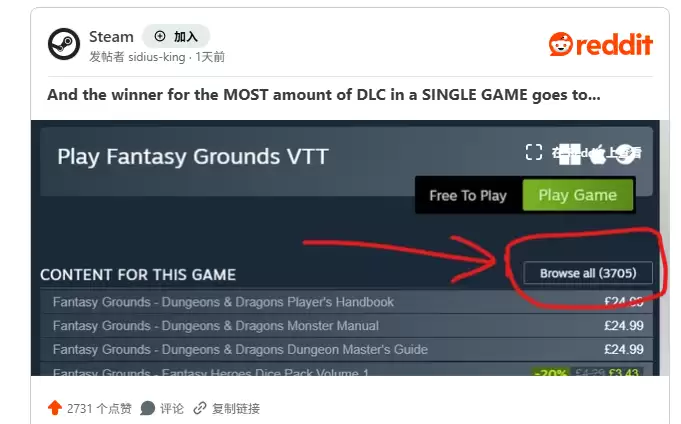 Steam史上DLC最多游戏：五年推出3705个付费扩展