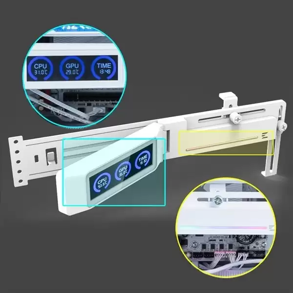 ZALMAN推带屏显卡支撑架：实时监控硬件温度