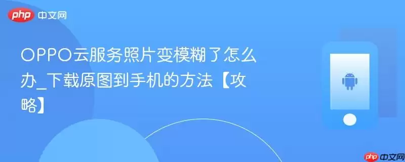 OPPO云服务照片变模糊了怎么办_下载原图到手机的方法【攻略】