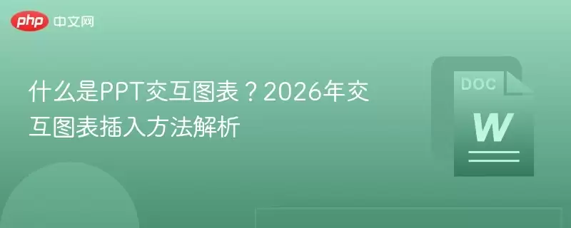 什么是PPT交互图表？2026年交互图表插入方法解析 - 游乐网