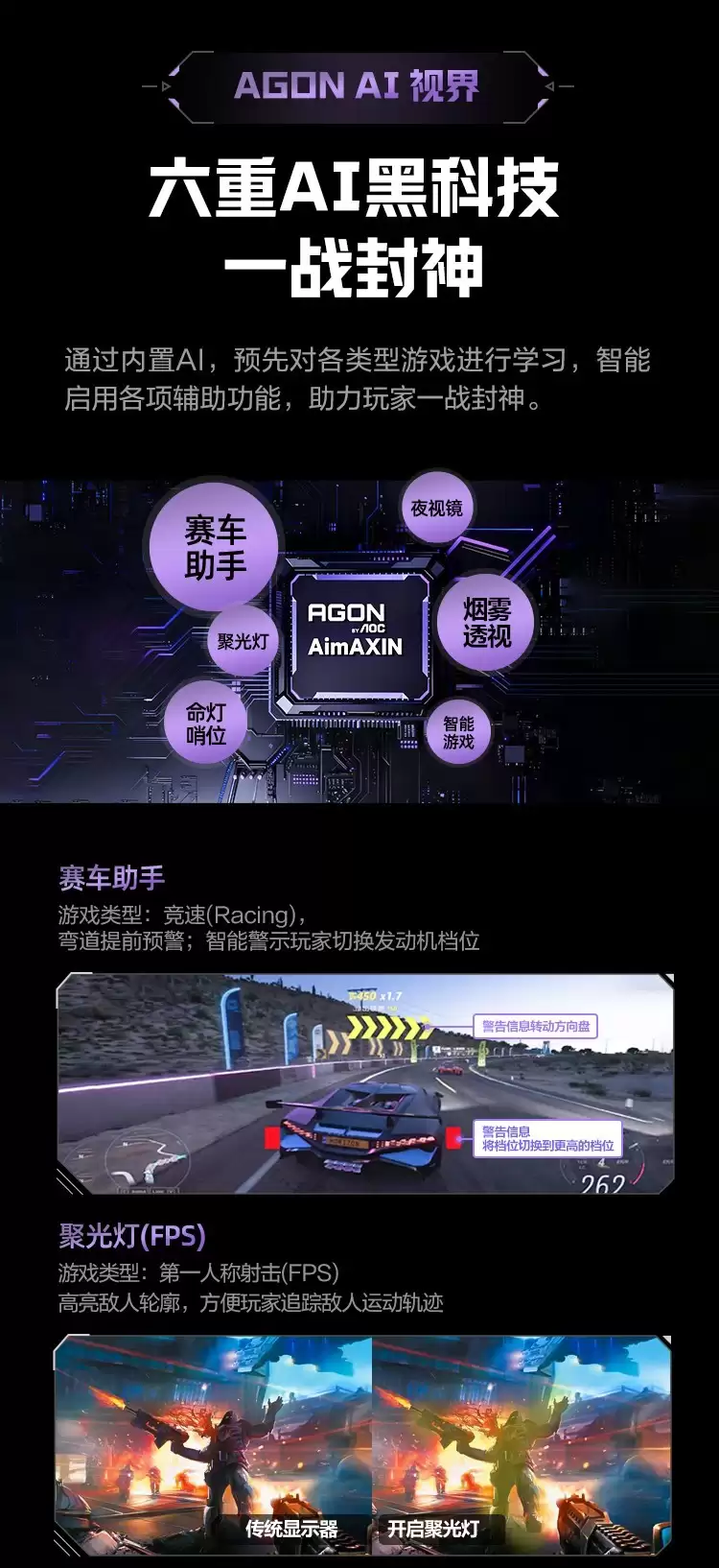 2025年游戏电竞显示器推荐：AG277UX AI辅助畅玩游戏