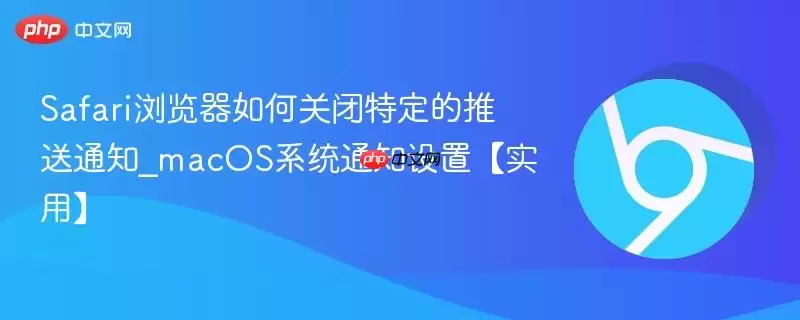 Safari浏览器如何关闭特定的推送通知_macOS系统通知设置【实用】