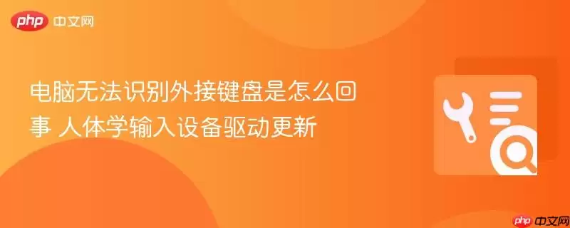 电脑无法识别外接键盘是怎么回事+人体学输入设备驱动更新