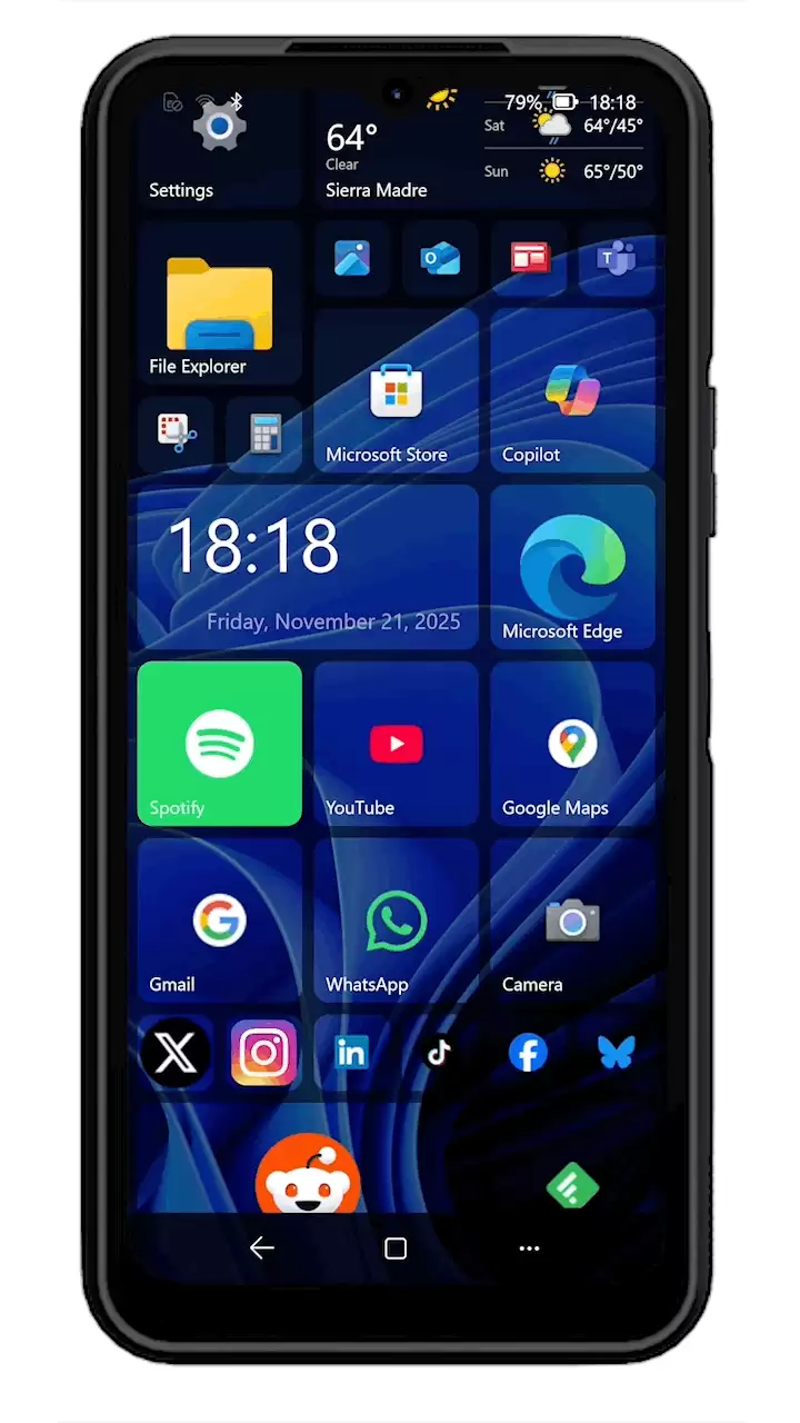 或为Surface Phone铺路!制造商推出Win11/安卓/Debian Linux三系统手机,配WP风格界面