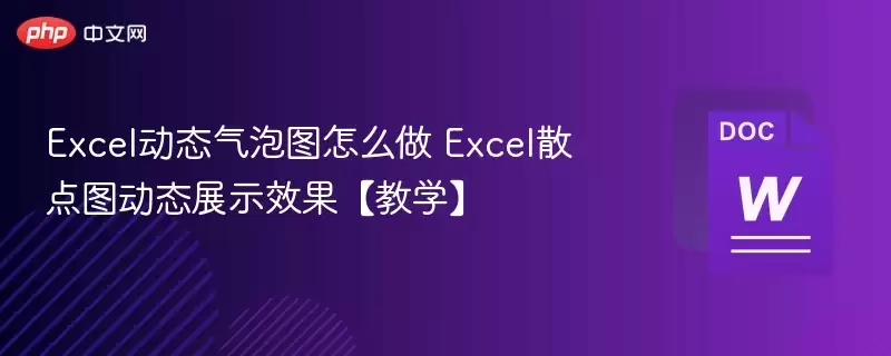 Excel动态气泡图怎么做 Excel散点图动态展示效果【教学】 - 娱乐网