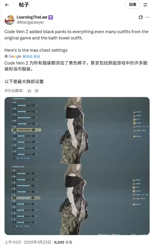 噬血代码2试玩版上线引热议：角色自定义与服装调整成焦点