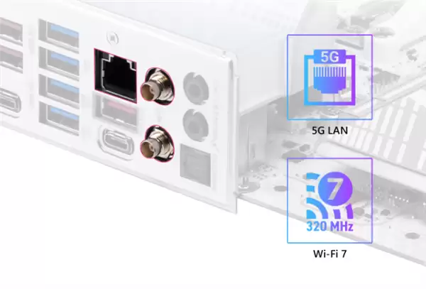 微星MPG B850M EDGE TI MAX WIFI主板上线：银白配色 支持Wi-Fi 7