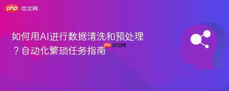 如何用AI进行数据清洗和预处理?自动化繁琐任务指南