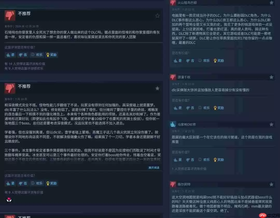 《艾尔登法环：黑夜君临》DLC Steam仍多半差评