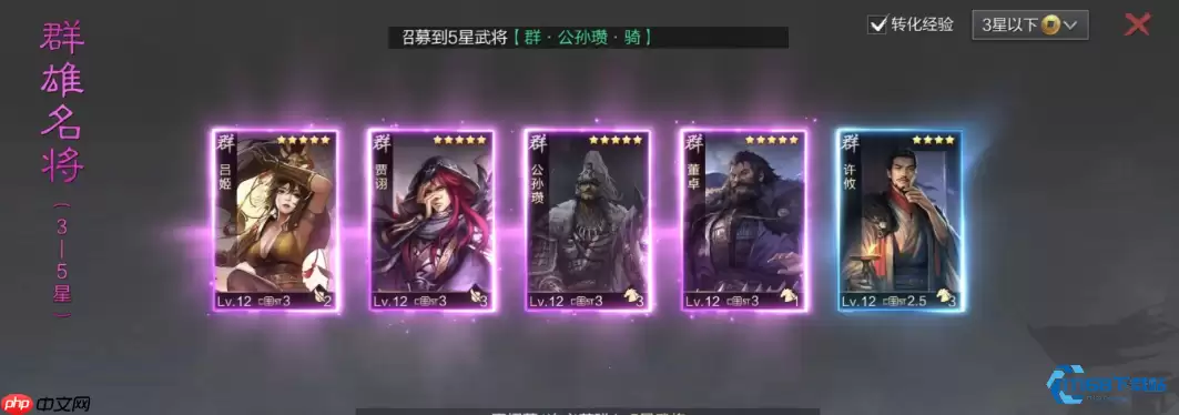 称霸疆场！全五星武将梯队解析与顶级阵容搭配指南