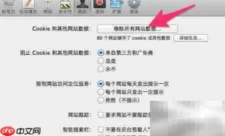 Safari清除Cookies方法
