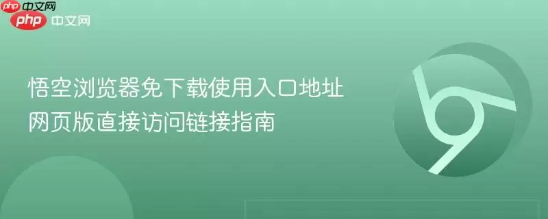 悟空浏览器免下载使用入口地址 网页版直接访问链接指南