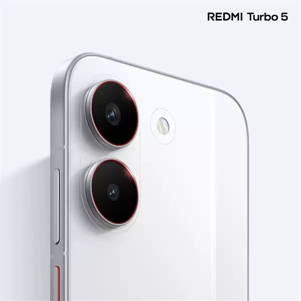 REDMI Turbo 5外观揭晓:6.59英寸黄金中尺寸!金属中框+玻璃背板