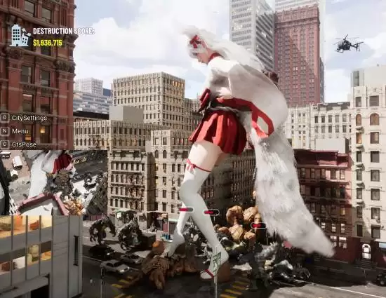 巨人少女游乐场公布新实机:女巨人踏毁城市对抗外星入侵