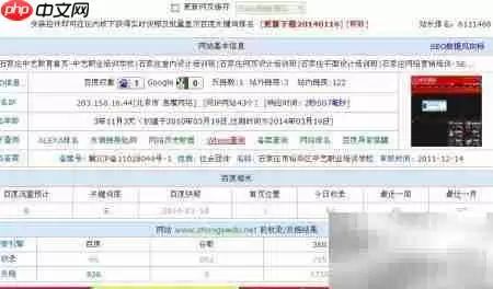 用站长老工具查 基础信息