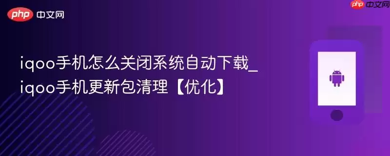 iqoo手机怎么关闭系统自动下载_iqoo手机更新包清理【优化】