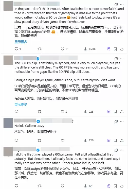 30帧与60帧体验对比引热议：流畅度、沉浸感与游戏本质之争
