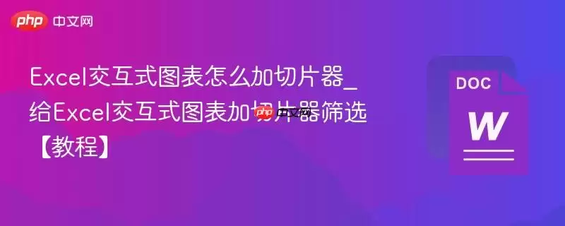 Excel交互式图表怎么加切片器_给Excel交互式图表加切片器筛选【教程】
