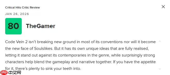 《噬血代码2》MC均分73分：瑕疵太多+优化很差！