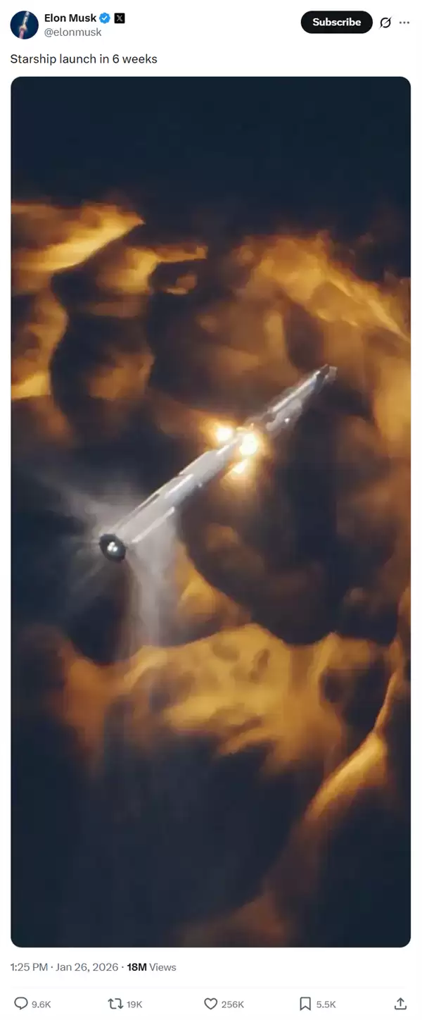 人类史上最强运载火箭！SpaceX星舰V3六周后首次发射测试