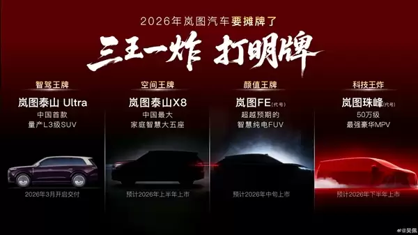 岚图甩出王炸！今年推四款新车 全系搭载L3智驾