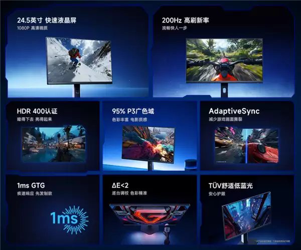200Hz高刷只要609元！小米推出REDMI显示器G25