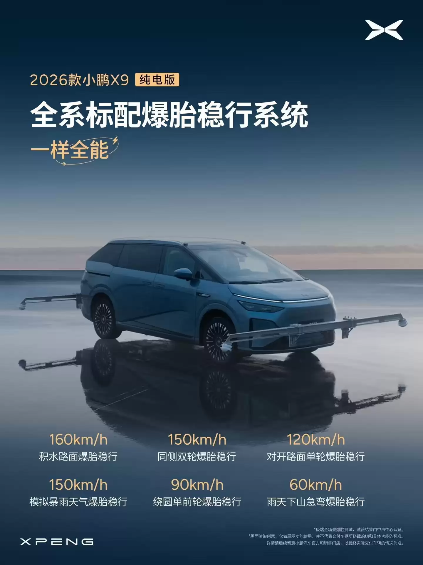 2026款小鹏X9纯电版开启预订,号称全球续航最长5C纯电大七座