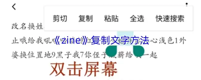 《Zine》复制文字方法