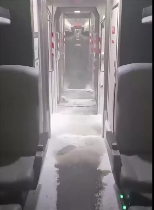 纽约暴雪肆虐!列车车厢被冰雪封锁 网友:太像雪国列车了