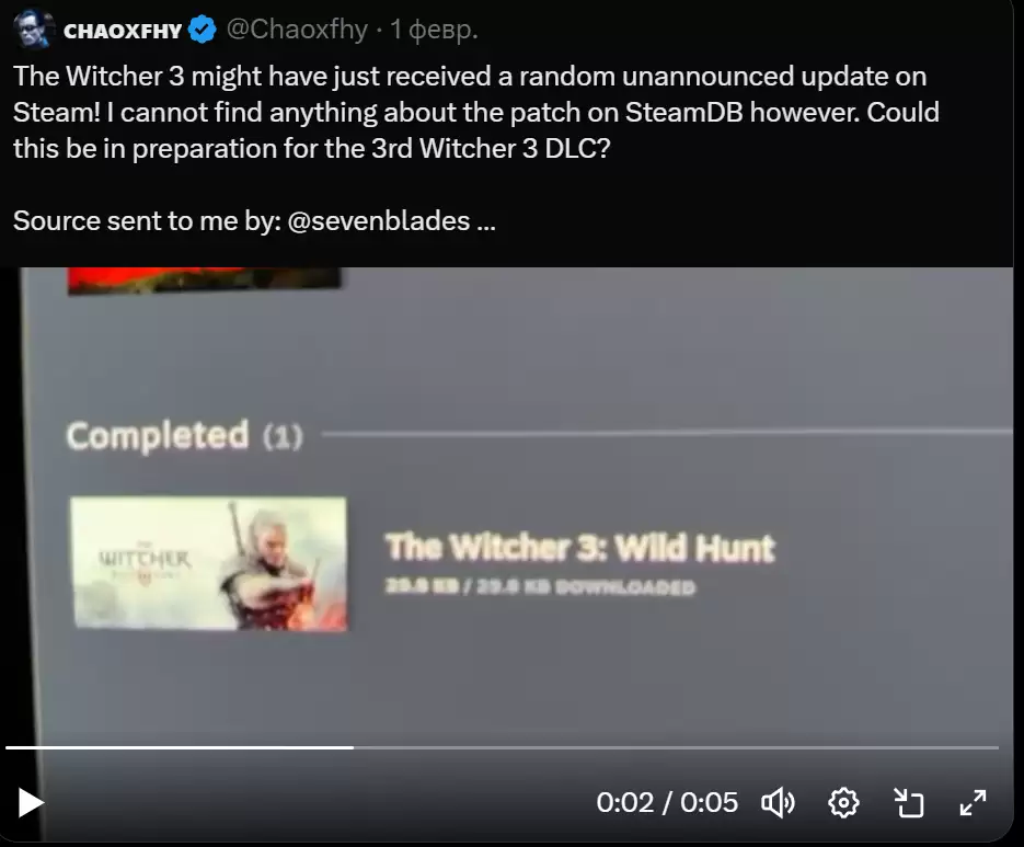 巫师3PC版悄然更新引热议，或为新扩展内容铺路