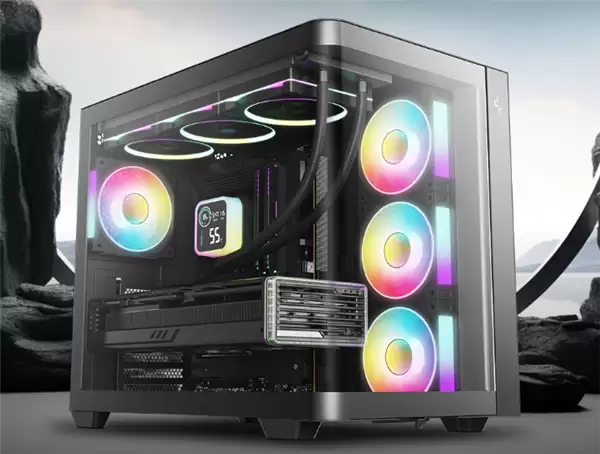 双舱结构！九州风神CG530U+4F曲面玻璃海景房机箱首发499元起