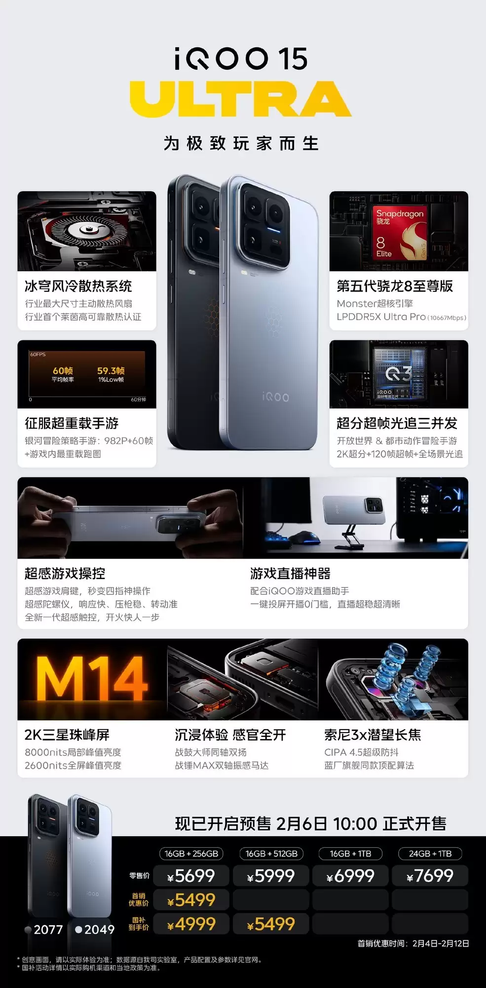 追求极致性能体验 一图看懂iQOO 15 Ultra