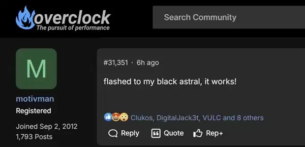 唯一1000W显卡BIOS！微星RTX 5090闪电BIOS流出：非微星卡也能用