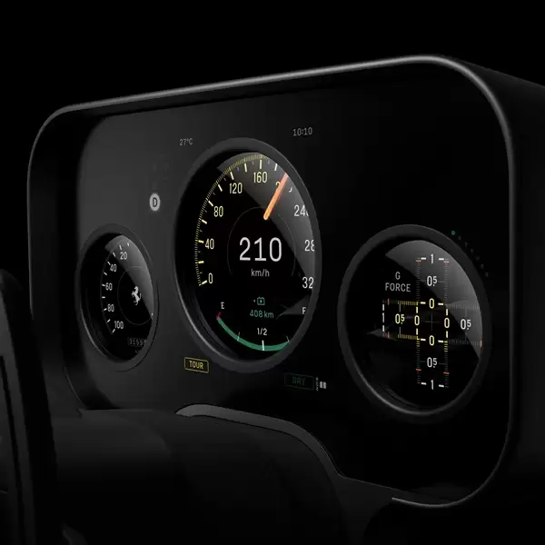 法拉利首款电动车Luce内饰公布:前Apple设计师操刀 满眼苹果风