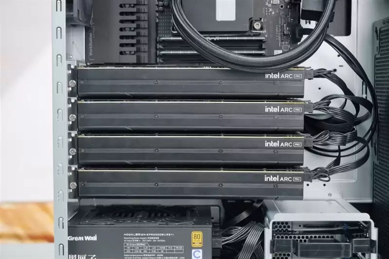 4张96GB显存暴力输出！英特尔锐炫Pro B60和长城世恒X-AIGC工作站评测：可满足千人同时在线聊天