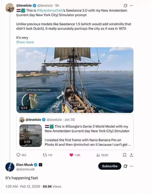 地表最强视频生成工具！Seedance 2.0征服全世界 罗永浩：电影只需要导演一个人了