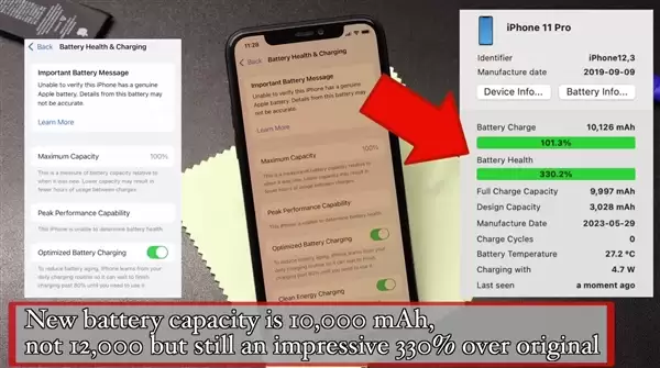 成功了！首款升级12000mAh电池的iPhone诞生：原来苹果是故意用小电池